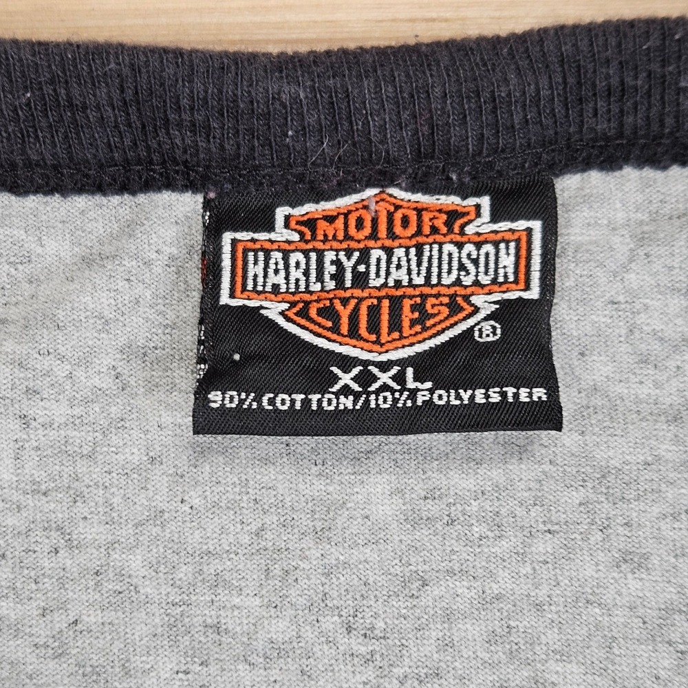 Vintage Harley-Davidson T-Shirt Men XXL Gray Centennial Park Ringer Vintage 2003 - Picture 4 of 13